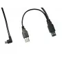 MicroConnect MC-WA1945B Splitter-Kabel, USB 2.0 A Stecker auf USB 2.0 A Stecker + Mini-USB-Stecker