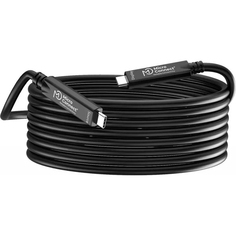 USB-C-Kabel MicroConnect MC-USB3.2CC10-8K-OP 10 m, unterstützt bis zu 8K