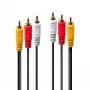 Lindy 2m Premium AV 3xCinch auf 3xCinch Kabel