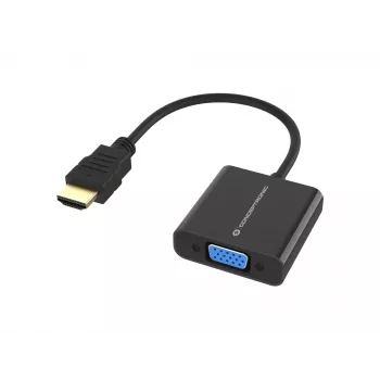 Conceptronic ABBY20B HDMI-zu-VGA-Adapter, 0,25 m, HDMI Typ A (Standard), VGA (D-Sub), Stecker, Buchse, Gerade