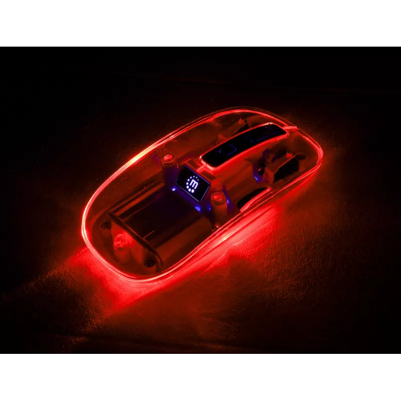 Kabellose Maus Manhattan Transparent wiederaufladbar USB
