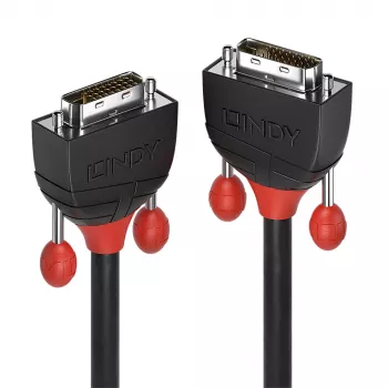 Lindy 2m DVI-D Dual Link Kabel, Black Line