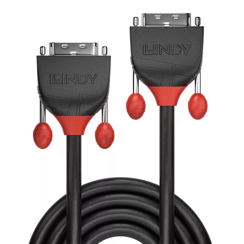 Lindy 3m DVI-D Dual Link Kabel, Black Line
