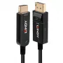 Lindy 20m Glasfaser-Hybridkabel DisplayPort 1.2 auf HDMI 18G