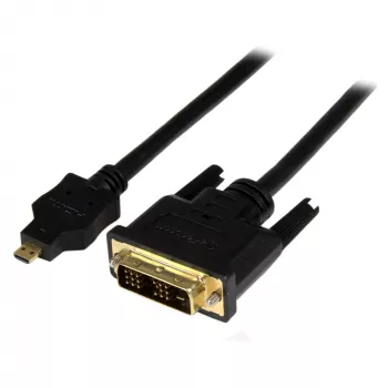StarTech.com 1 m Micro-HDMI-auf-DVI-Kabel – Micro-HDMI-auf-DVI-Adapterkabel – Micro-HDMI Typ-D-Gerät auf DVI-D Single Link Monitor/Display/Projektor Videokonverterkabel – robust