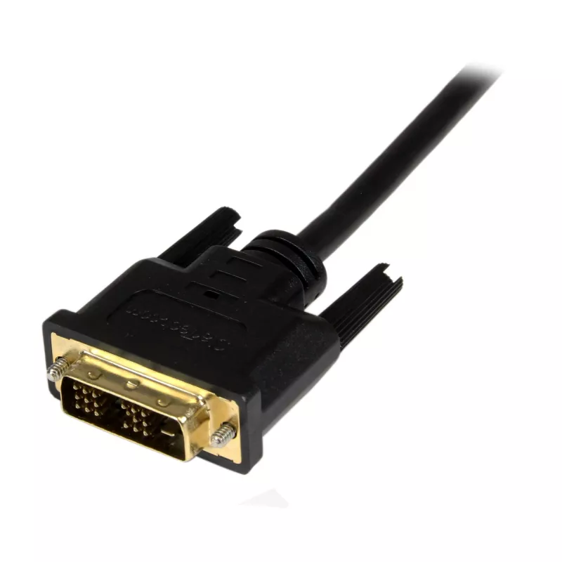 StarTech.com 1 m Micro-HDMI-auf-DVI-Kabel – Micro-HDMI-auf-DVI-Adapterkabel – Micro-HDMI Typ-D-Gerät auf DVI-D Single Link Monitor/Display/Projektor Videokonverterkabel – robust