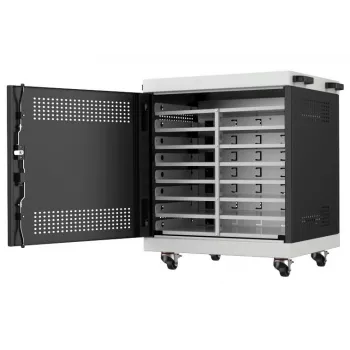 Notebook-Laptop-Schrank Lanview LVR14U6555BL 14U rackmontierbarer Schrank für Laptops