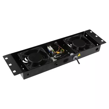 Rack-Zubehör Lanview RAF115BL-UK 1U 2 Lüfter Schwarz