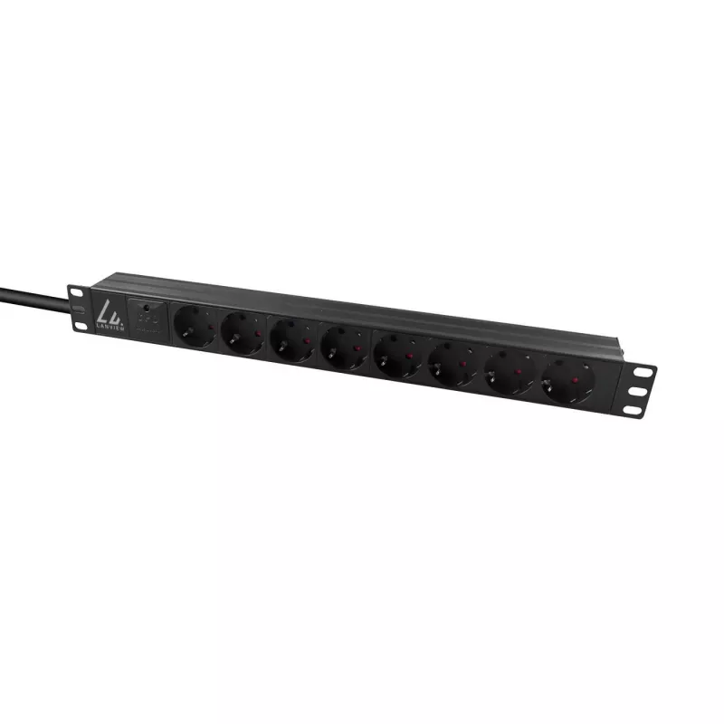 Lanview LVR-3MSCH-SPD-SCH8 Stromverteilungseinheit (PDU) 8 AC-Ausgänge 1U Schwarz
