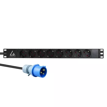 Lanview LVR-3MIEC-LIC-SCH8 Stromverteilereinheit (PDU) 8 AC-Ausgänge 1U Schwarz