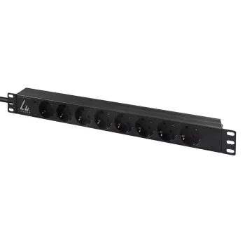 Lanview LVR-3MIEC-LIC-SCH8 Stromverteilereinheit (PDU) 8 AC-Ausgänge 1U Schwarz