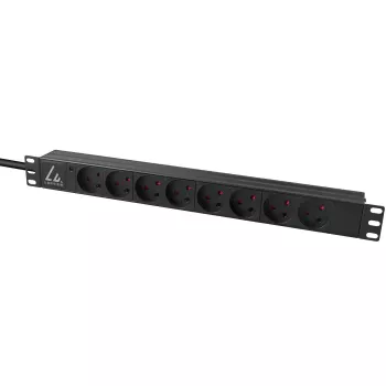 Lanview LVR-2MDK-LIC-DK8 Stromverteilungseinheit (PDU) 8 AC-Ausgänge 1U Schwarz