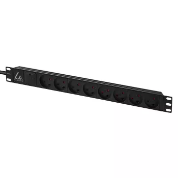 Lanview LVR-2MDK-SPD-DK8 19-Zoll-Rackmontage-Steckdosenleiste, 8x dänische Steckdosen