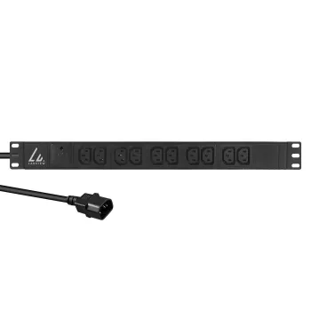 Lanview LVR-2MC14-SPD-C13X10 19-Zoll-Rack-Steckdosenleiste, 10x C13-Ausgänge