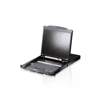 ATEN CL6700MW 17,3-Zoll Full HD Widescreen LCD-Rack-Konsole, DVI/HDMI, 1U, Schwarz