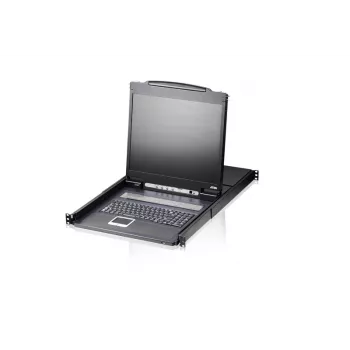ATEN CL1308N Rack-Konsole 48,3 cm (19 Zoll) 1280 x 1024 Pixel Metall, Kunststoff Schwarz 1U