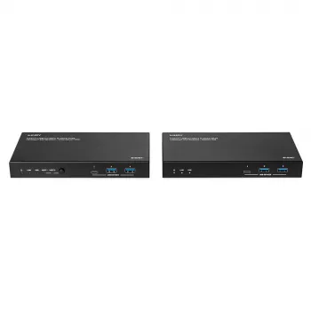 Netzwerk-Sender & -Empfänger Lindy 100m Cat.6A 2 Host USB 3.2 Gen 1 & HDMI 4K60