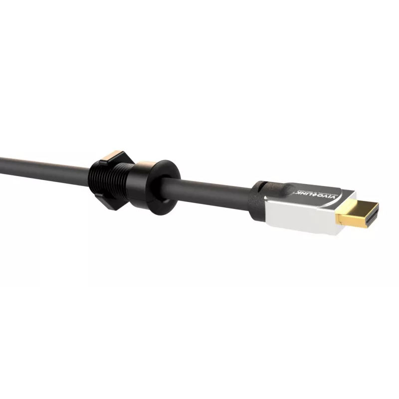 Vivolink VLDG22-B Schreibtisch-Kabeldurchführung für 22 mm Loch, Aluminium, Schwarz