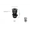 Vivolink VLDG22-B Schreibtisch-Kabeldurchführung für 22 mm Loch, Aluminium, Schwarz
