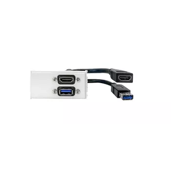 Vivolink WI221295 Steckdose HDMI + USB A Weiß 2 Module USB 3.2