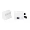 Vivolink WI221261 HDMI + USB A Steckdosenaufsatz Weiß 2 Module
