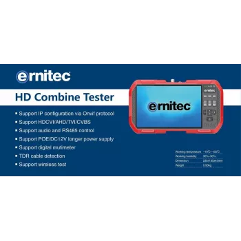 Ernitec 0070-24107-TESTER Überwachungsmonitor CCTV-Testmonitor 17,8 cm (7 Zoll) 1920 x 1200 Pixel