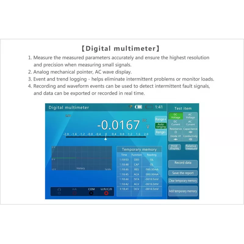 Ernitec 0070-24107-TESTER CCTV-Testmonitor, 17,8 cm (7 Zoll), Touchscreen, 4K, Handschlaufe, Grau/Rot