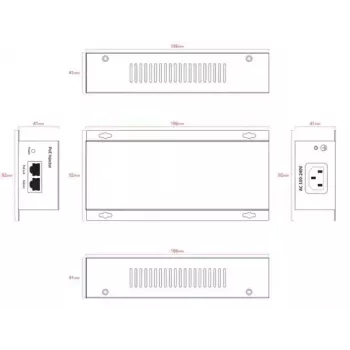 PoE-Adapter Ernitec ELECTRA-POE-10GB-90W 10Gbit/s 90W