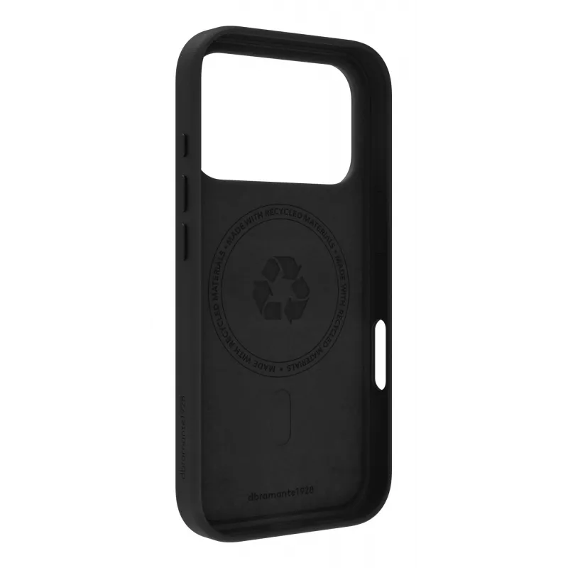 dbramante1928 Roskilde MS RO63GTBL6633 Rückseitenabdeckung aus Leder für Apple iPhone 17 Pro, MagSafe-kompatibel, Schwarz