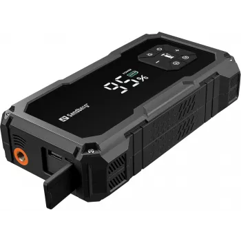 Tragbares Starthilfegerät und Reifenpumpe SANDBERG Sandberg Car Jumpstarter TirePump 10000 — 800 A Startstrom, 2 A Ausgang, 5 V USB
