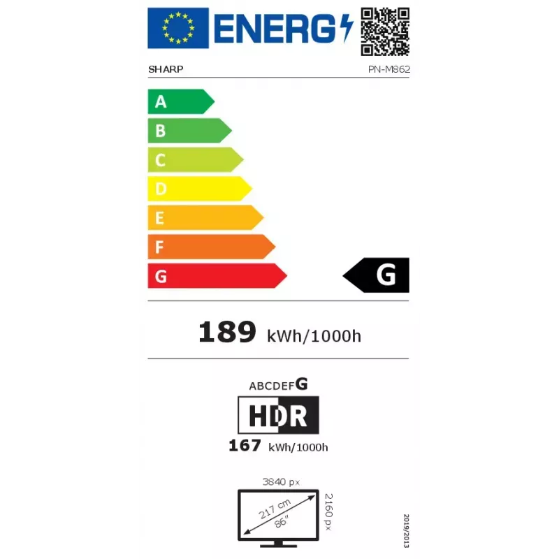 Digital-Signage-Flachbildschirm NEC MultiSync M862 — 86 Zoll (2,18 m) LCD, 4K UHD 3840×2160, 550 cd/m², 24/7, Schwarz