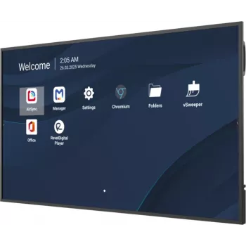 Professioneller 65-Zoll-4K-Commercial-Display VIEWSONIC CDE6531-1C, 3840×2160, 500 cd/m², Android 14, 24/7, VESA