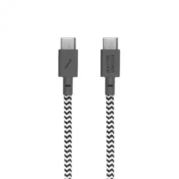 USB-C-Kabel Native Union BELT-C-ZEB-2-NP 1,2 m USB-C auf USB-C Schwarz/Weiß