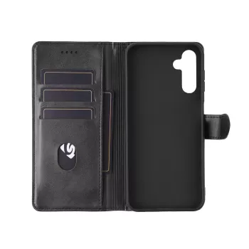 Wallet Cover eSTUFF WALES A56 Schwarz — Handy-Brieftaschenhülle, schwarz, Materialhülle