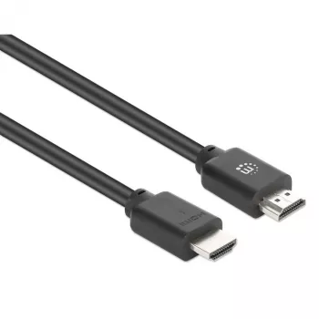 Manhattan HDMI 4K@60Hz Kabel mit Ethernet, 22,5 m, geeignet für ALLE 4K- und 1080p/HD-Anwendungen – jetzt aufrüsten oder für später bereithalten, Stecker zu Stecker, schwarz, Ultra HD 4K x 2K, lebenslange Garantie, Premium High Speed
