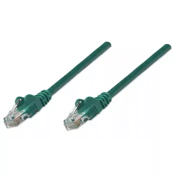 Intellinet Netzwerk-Patchkabel, Cat5e, 2 m, Grün, CCA, U/UTP, PVC, RJ45, vergoldete Kontakte, Knickschutz, angespritzt, lebenslange Garantie