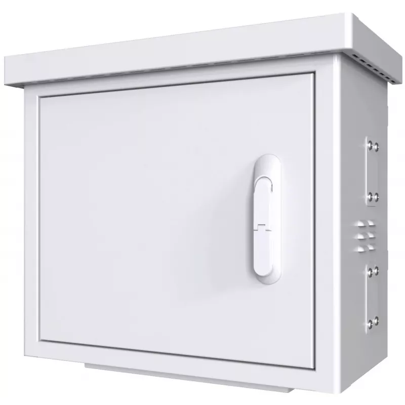 Lanview RCCTV002 Midi Radius mastmontierbarer CCTV-Schrank für 4 Kameras, 600 x 300 x 550 mm, Weiß