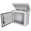 Lanview RCCTV002 Midi Radius mastmontierbarer CCTV-Schrank für 4 Kameras, 600 x 300 x 550 mm, Weiß