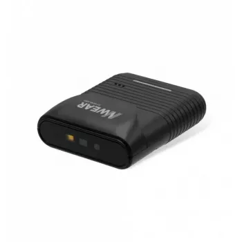 Tragbarer Barcodeleser Newland WD2 – 1D/2D CMOS, Bluetooth & USB, IP65, 80 m Reichweite, integrierter Li‑Ion-Akku, 43 g