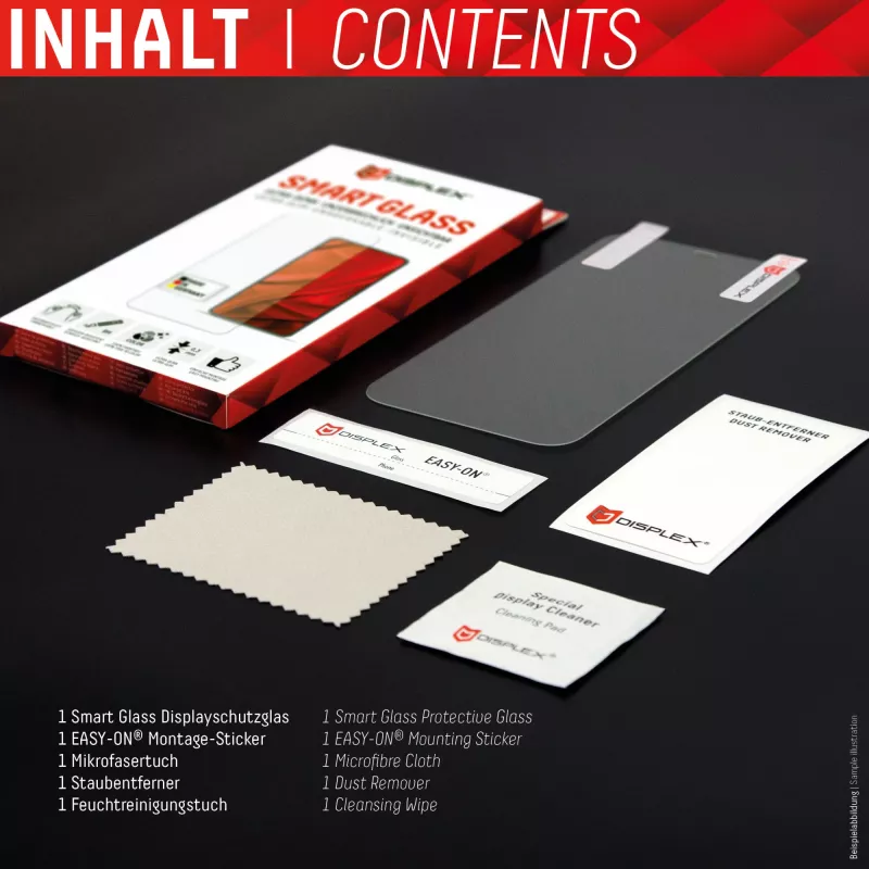 Displex Smart Glass (9H) für Apple iPhone 14 Pro Max, Montageaufkleber, unzerbrechlich, ultradünn, unsichtbar