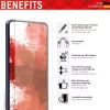 Displex Smart Glass (9H) für Samsung Galaxy S22, Montageaufkleber, unzerbrechlich, ultraflach, unsichtbar