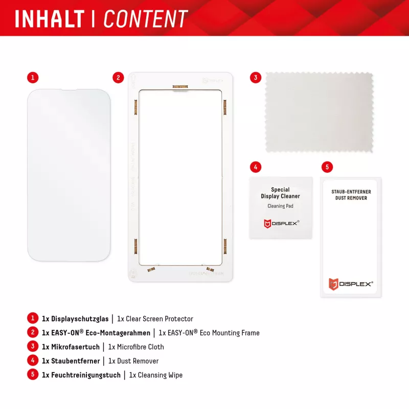 Displex Displayschutzfolie (10H) für Samsung Galaxy A34, Eco Montagerahmen, kratzfest
