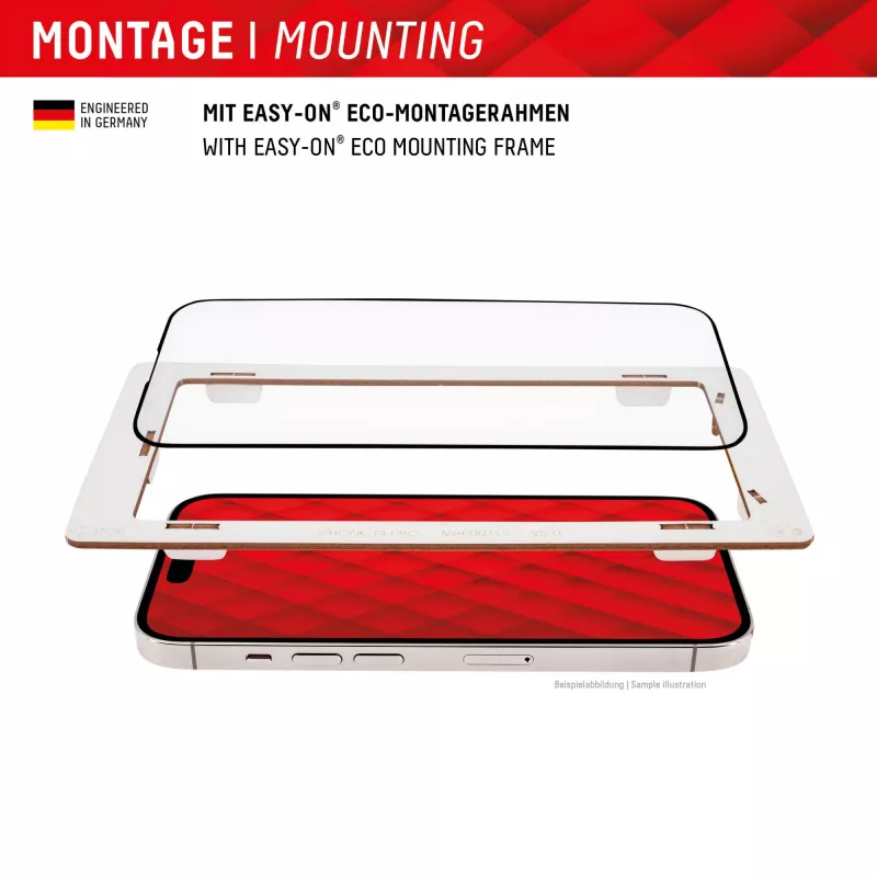 Displex Full Cover Screen Protector (10H) für Samsung Galaxy A54 5G, Eco-Montagerahmen, Full Cover