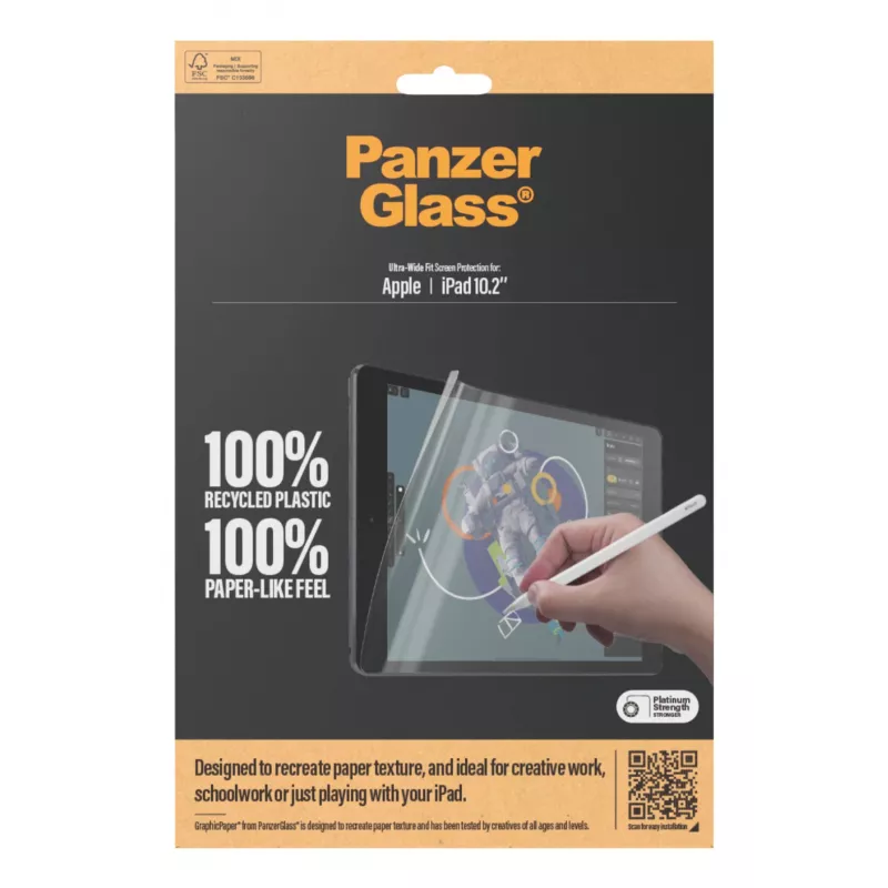 PanzerGlass GraphicPaper 2843 Displayschutz für iPad 10,2", Ultra-Wide Fit