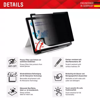 Displex TABLET PRIVACY SAFE abnehmbarer 2-Wege-Sichtschutzfilter für iPad Pro 11'' (2025/2024)