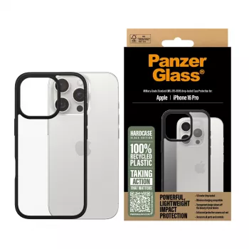 PanzerGlass HardCase Hülle für iPhone 16 Pro, schwarz (1296)