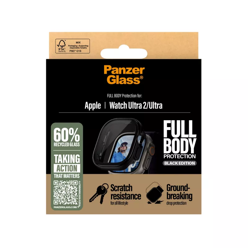PanzerGlass ® Case Full Body Schwarz Apple Watch Ultra 3 | Ultra 2 | Ultra | 49mm
