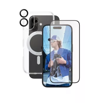 PanzerGlass CARE by ® Feature 3-in-1 Ceramic Bundle iPhone 16