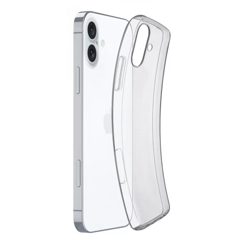 Cellularline FINECIPH16T Fine Case Hülle für iPhone 16, transparent