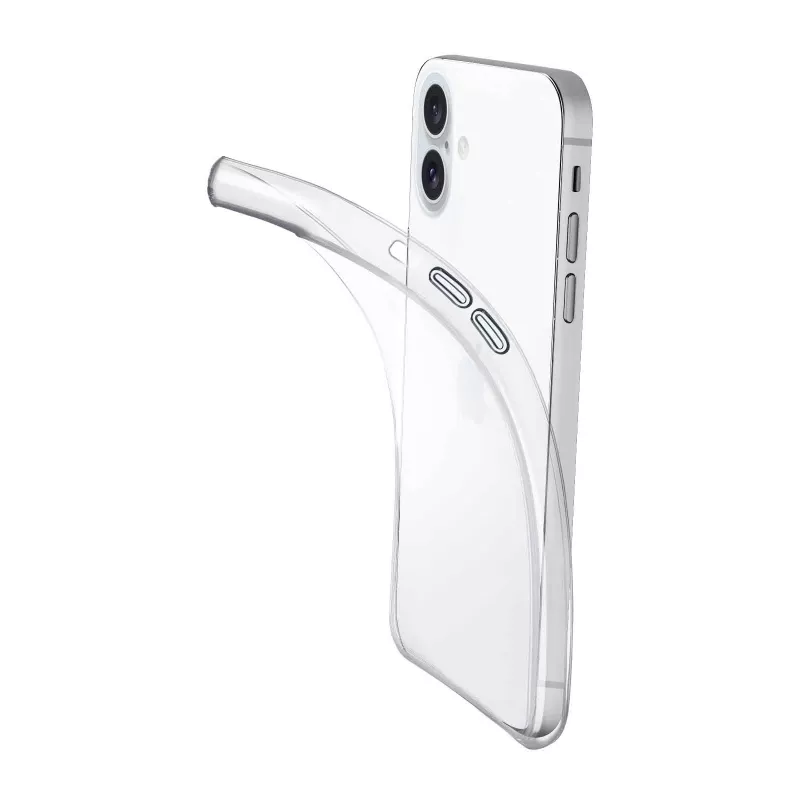 Cellularline FINECIPH16T Fine Case Hülle für iPhone 16, transparent
